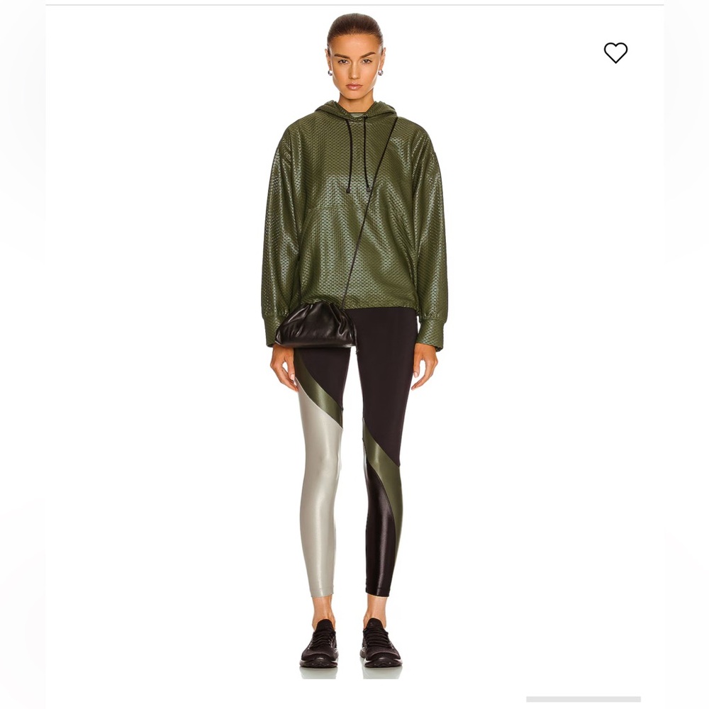 Koral Friley Shiny Netz Sweatshirt hoodie in Juniper Green medium - Picture 2 of 10